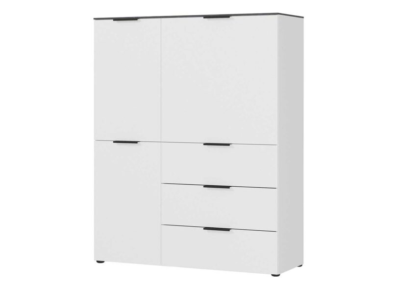 Buffet haut blanc et gris