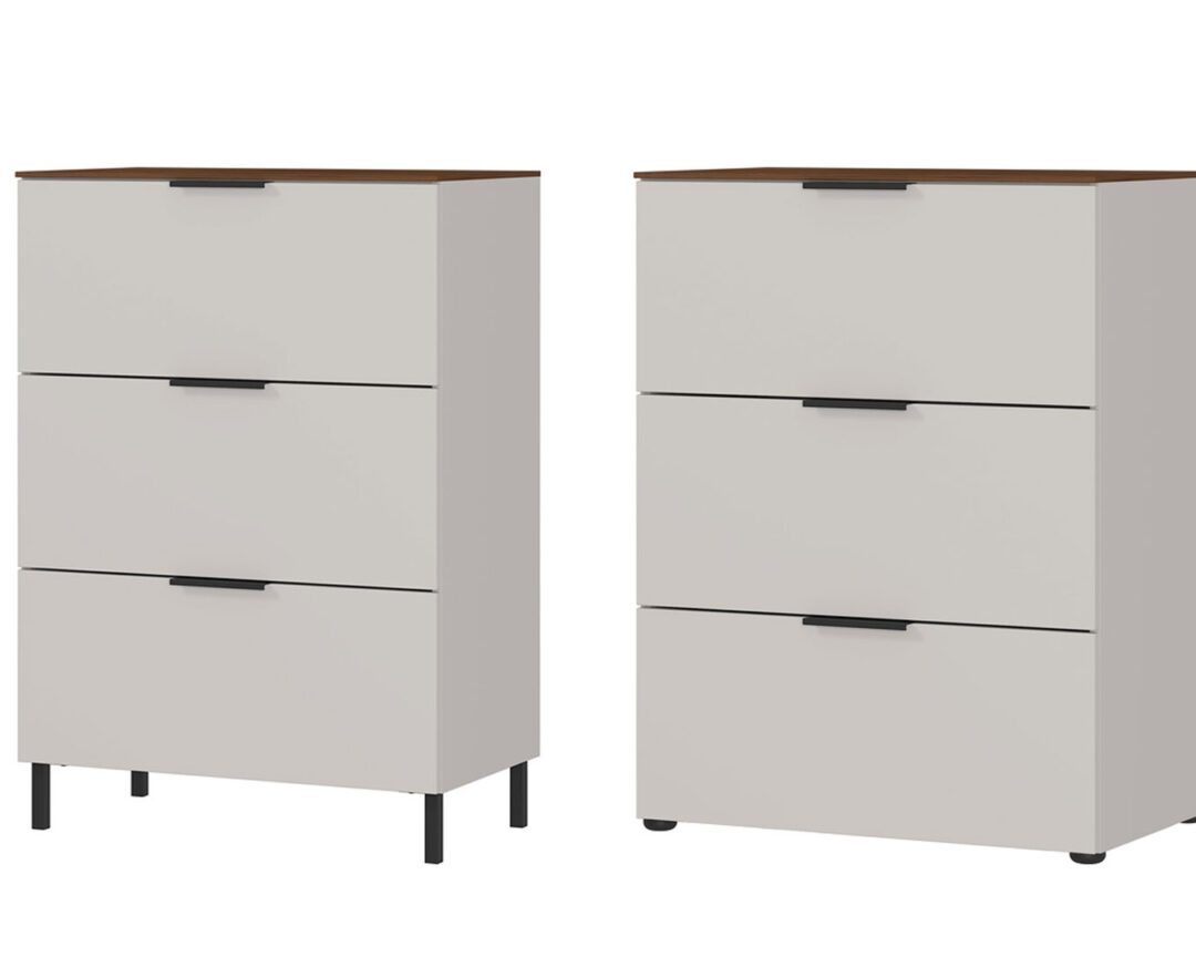 Commode élégante Couleur Cachemire Avec Poignées Dorées - 6 Tiroirs Spacieux - Pour Chambre Ou Salon - Design Scandinave