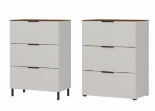 commode de rangement cachemire et couleur noyer