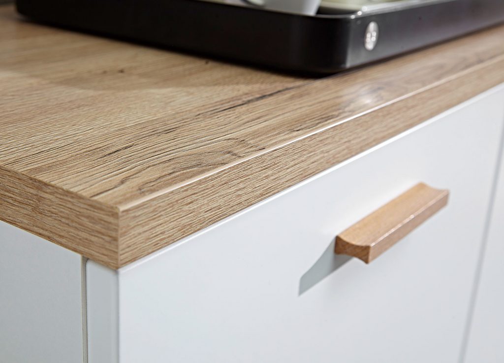 Buffet blanc laqué mat et chêne scandinave
