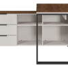 Bureau d'angle avec rangements blanc