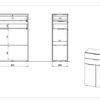 Meuble commode pour bureau