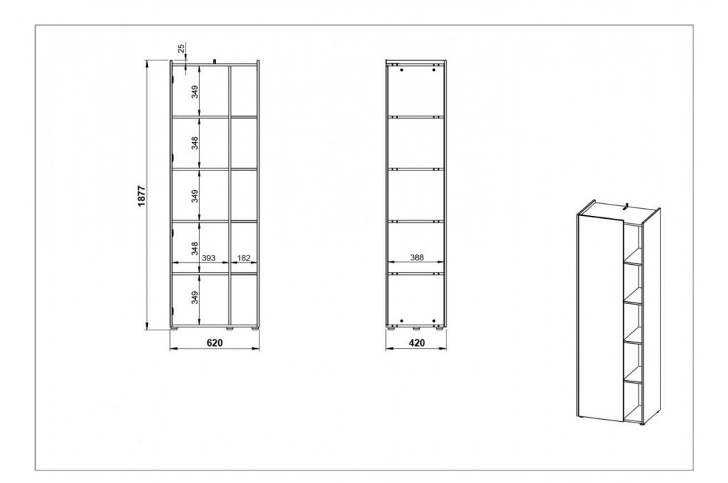 Armoire haute de bureau avec porte