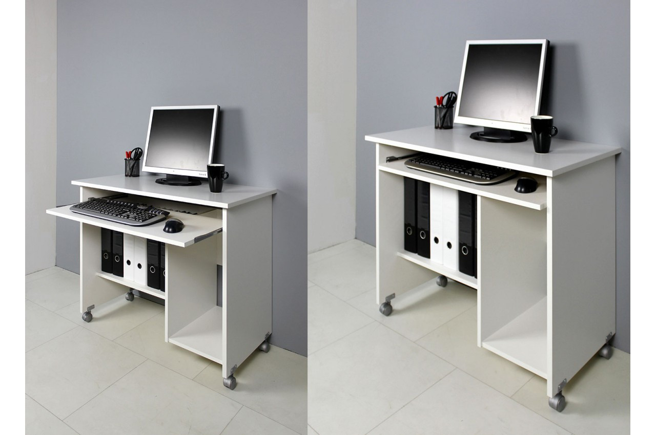 Bureau individuel Okly Osu avec pieds en L  bureau bois en angle avec  rangement pas cher