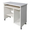 Bureau compact avec rangement blanc