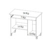 Bureau compact avec rangement blanc