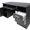 Bureau avec rangements gris foncé