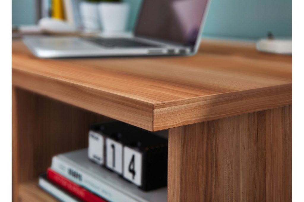 Bureau avec rangements bois de Noyer/Noir
