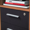 Bureau avec rangements bois de Noyer/Noir