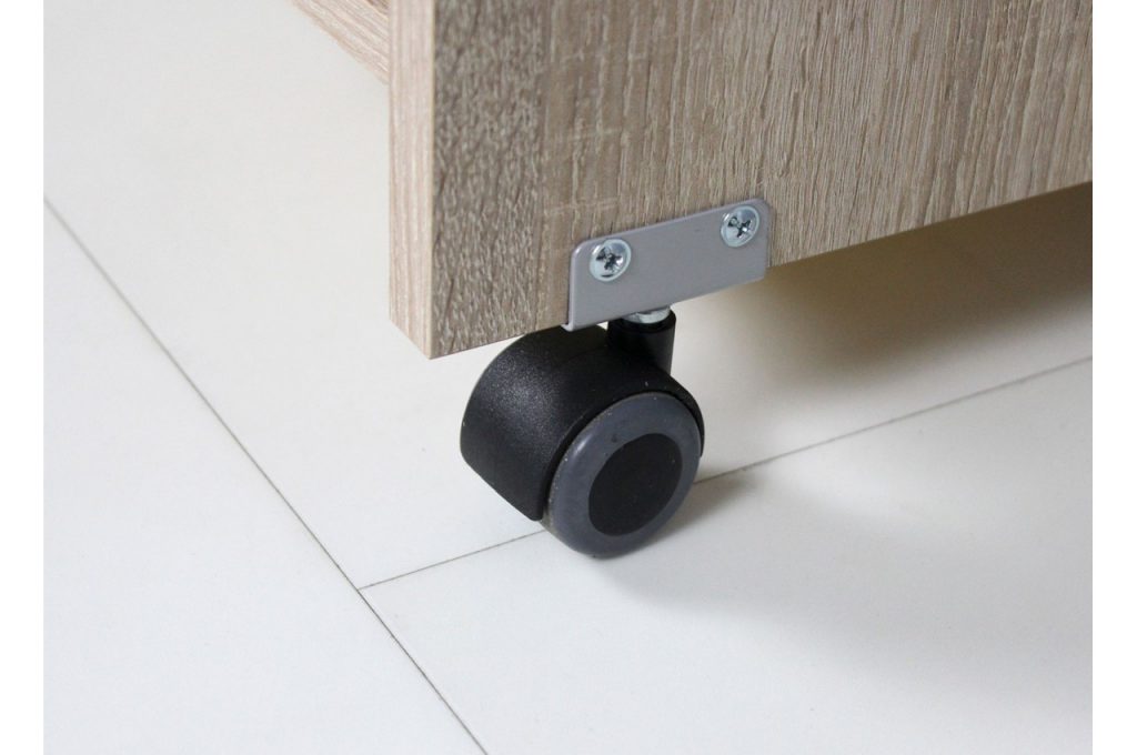 Bureau compact avec rangement bois de chêne