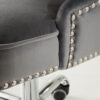 Siège de bureau velours gris baroque
