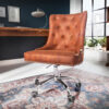 Fauteuil de bureau marron clair vintage