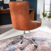 Fauteuil de bureau marron clair vintage