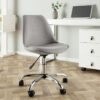 Chaise de bureau coque grise scandinave