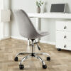 Chaise de bureau coque grise scandinave