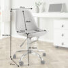 Chaise de bureau coque grise scandinave