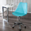 Chaise de bureau coque turquoise scandinave