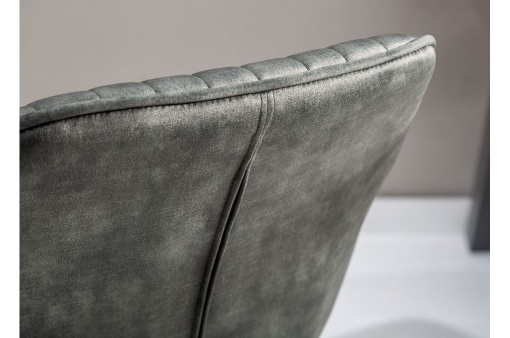 Siège de bureau velours vert avec accoudoirs