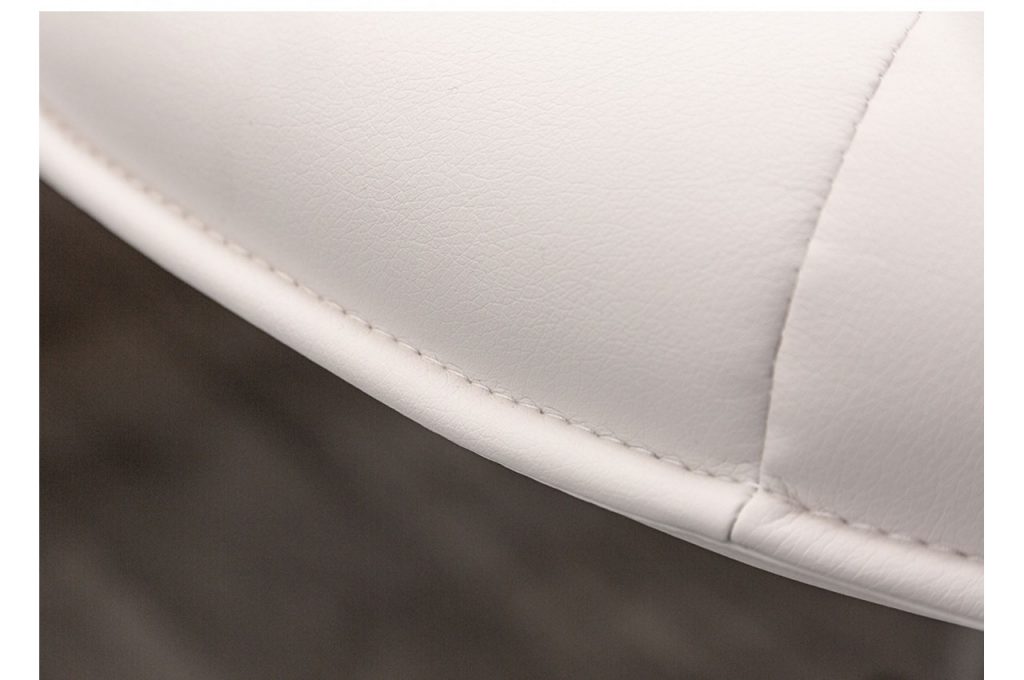 Siège de bureau cuir synthétique blanc