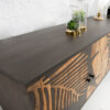Meuble buffet bois massif ornement feuilles