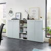 Armoire basse de classement blanche pour bureau