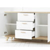 Buffet bahut blanc et bois scandinave