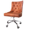 Chaise de bureau en microfibre marron clair