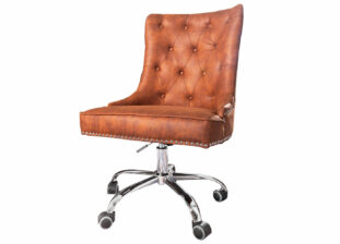 Chaise de bureau en microfibre marron clair