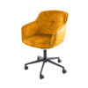 Chaise de bureau en velours jaune