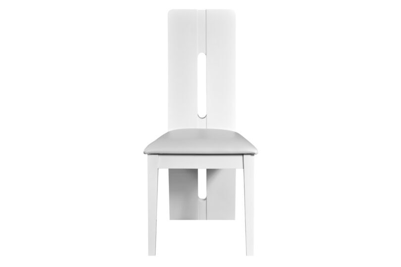 Chaise de salle à manger laquée blanc