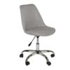 Chaise de bureau en tissu texturé gris clair