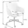 Dimensions de la chaise de bureau blanche