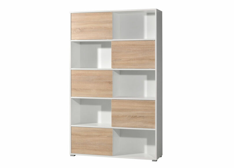armoire couleur chêne et blanc