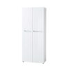 armoire haute de bureau blanche avec fermeture à clef