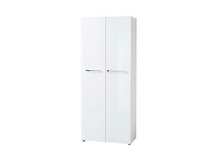armoire haute de bureau blanche avec fermeture à clef