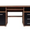 meuble bureau moderne noyer et noir avec rangement