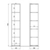 dimensions du meuble avec étagère pour bureau