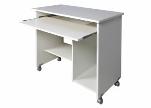 petit bureau blanc avec tablette étirable