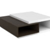 Table basse blanche laquée et grise