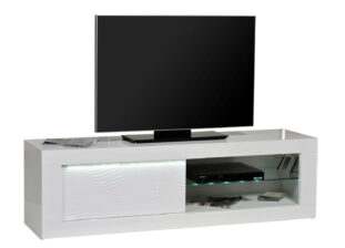 MeubletéléportelaquéblancavecLED