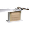 Table de repas blanc et bois extensible