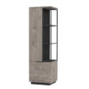 rangement  portes bois grise et metal noir industriel