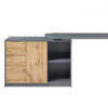Bureau d'angle pivotant bois et gris anthracite