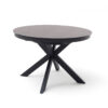 Table à manger ronde extensible gris anthracite