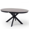 Table à manger ronde extensible gris anthracite