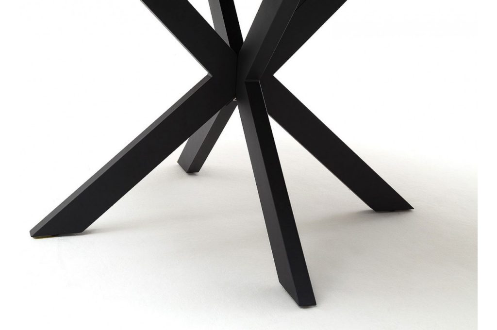Table à manger ronde extensible gris anthracite