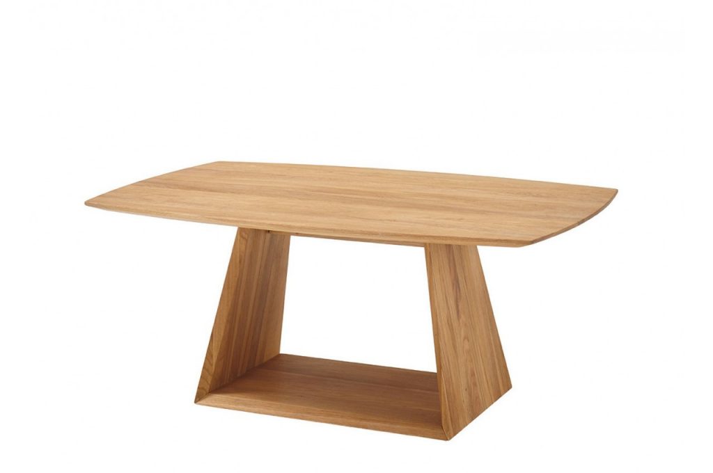 Table de salon rectangulaire bois massif verni