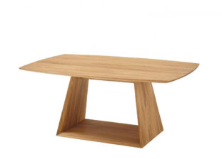 Table de salon rectangulaire bois massif verni