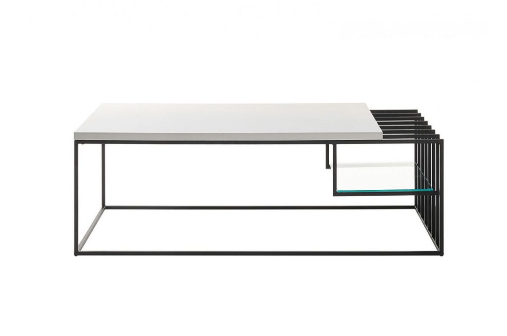 Table de salon blanc laqué