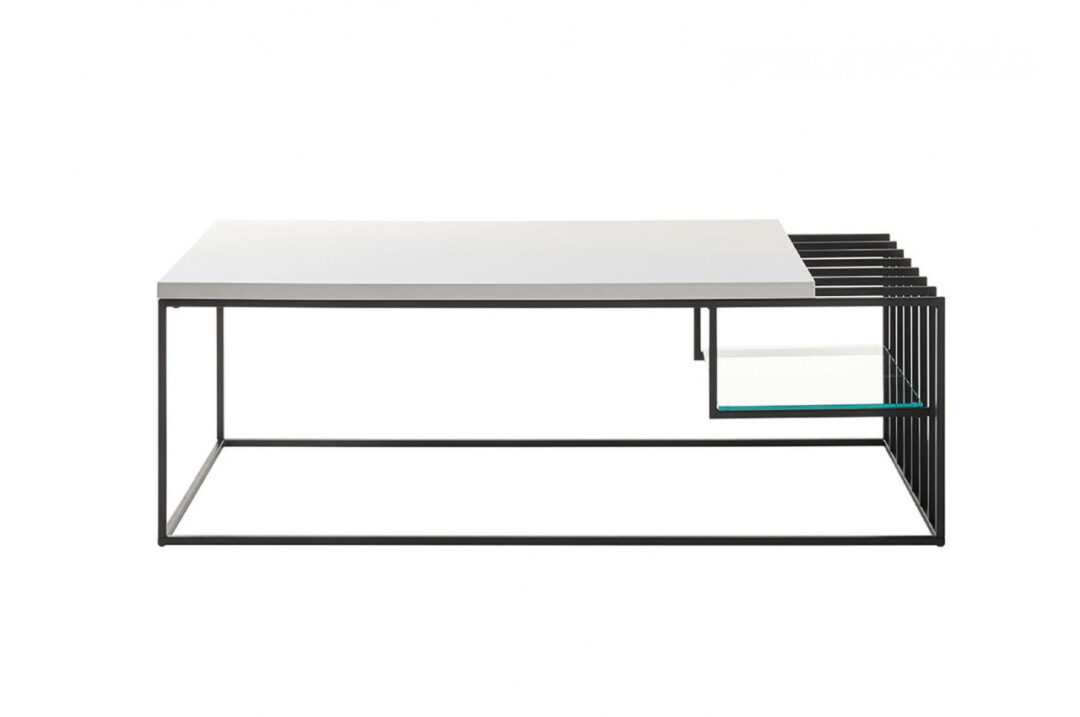 Table de salon blanc laqué